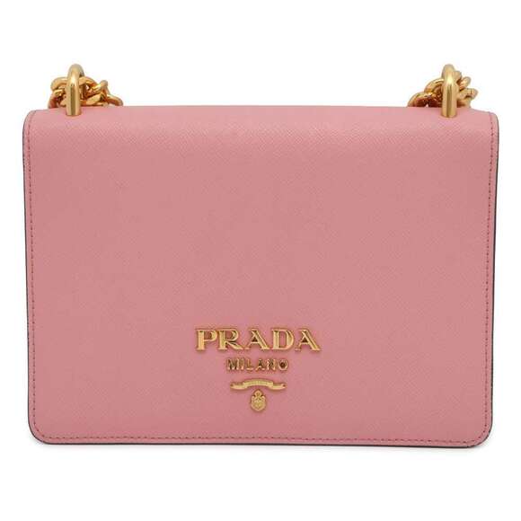 Prada Saffiano Chain Shoulder Bag Pink - Picture 1 of 11